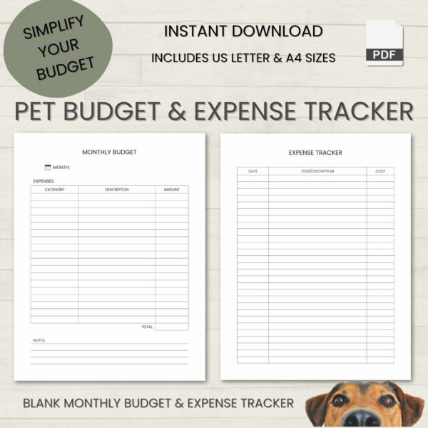 Monthly & Annual Pet Budget Tracker - Image 3