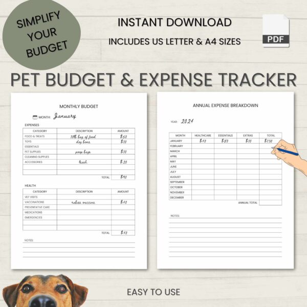 Monthly & Annual Pet Budget Tracker - Image 4