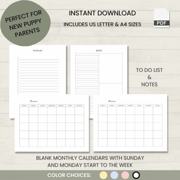 New Puppy Schedule Planner Bundle - Image 5